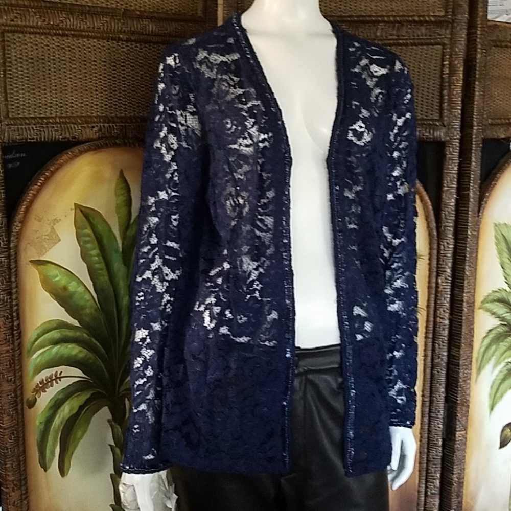 B2G1 Roaman's Blue lace with sequin detail - Picture 4 of 8